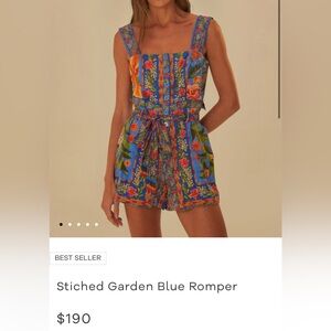 FARMrio Floral Blue Jumpsuit (M)